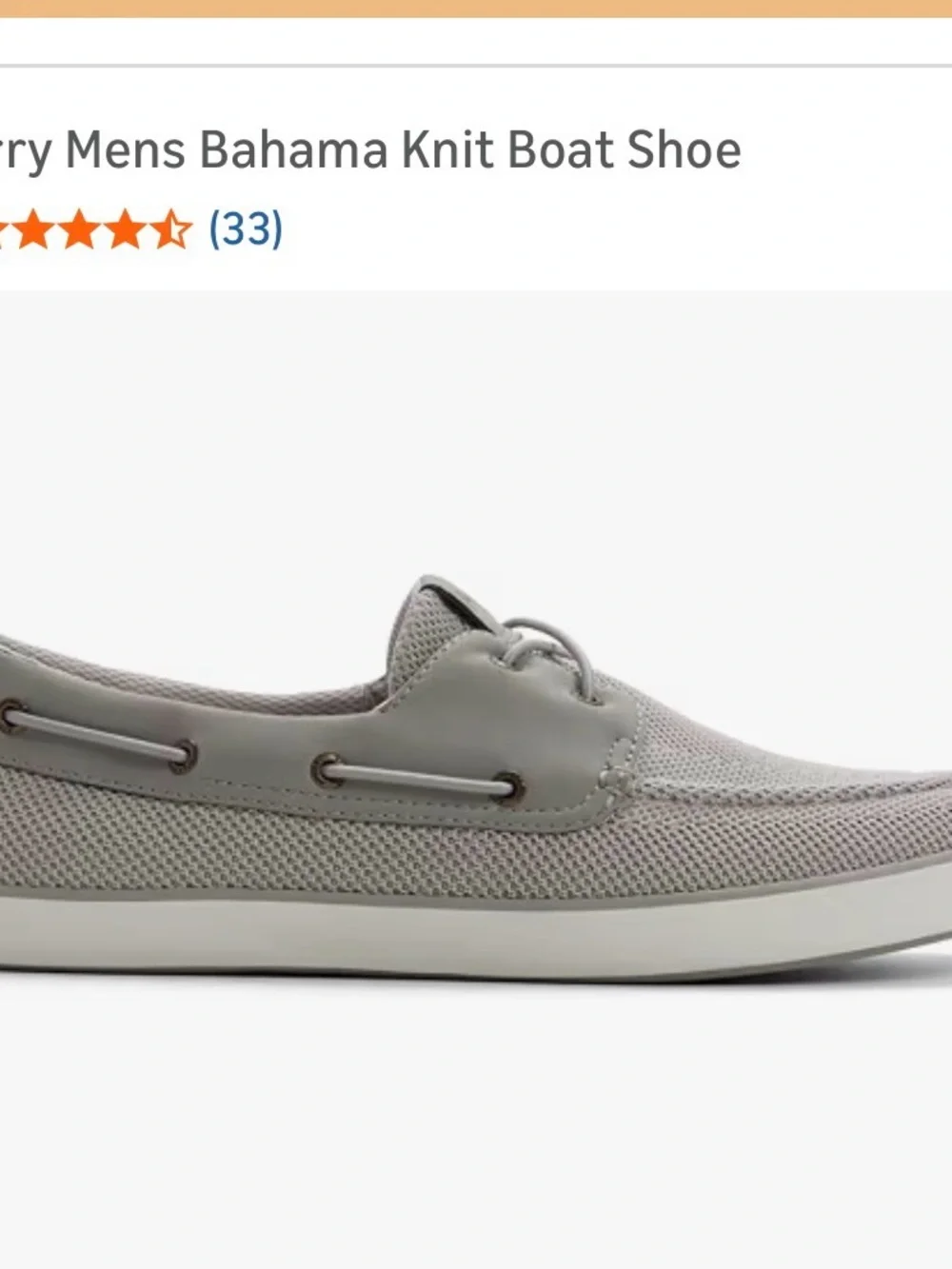 Sperry Men's Grey Knit Boat Shoe